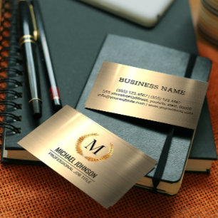 Tarjeta De Visita Acero inoxidable de oro profesional Metalizado