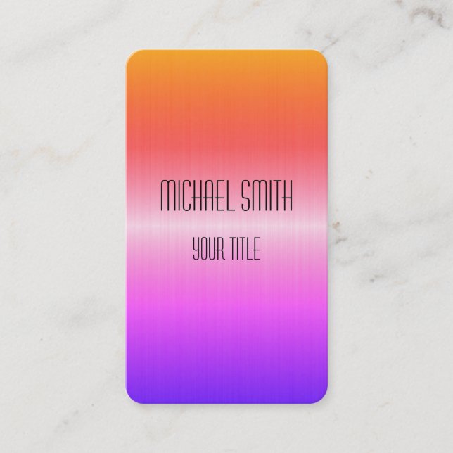 Tarjeta De Visita Acero inoxidable Guay Metalizado #4 (Anverso)