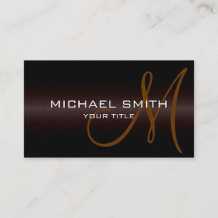 Tarjeta De Visita Acero inoxidable marrón oscuro Metalizado