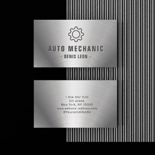 Tarjeta De Visita Acero inoxidable mecánico automático