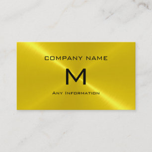 Tarjeta De Visita Acero inoxidable metálico dorado
