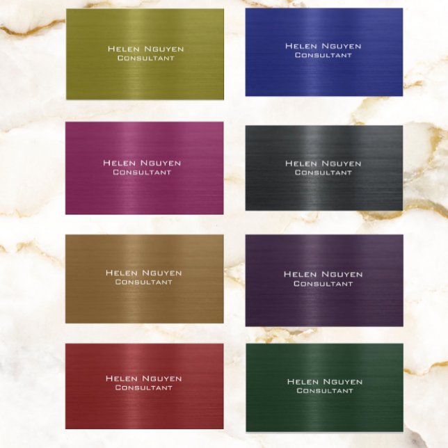 Tarjeta De Visita Acero inoxidable metálico Metalizado cepillado de  (Subido por el creador)