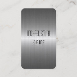 Tarjeta De Visita Acero inoxidable plateado Metalizado