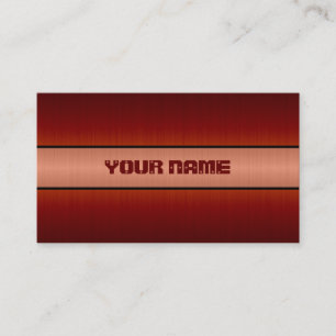 Tarjeta De Visita Acero inoxidable rojo Metalizado 2