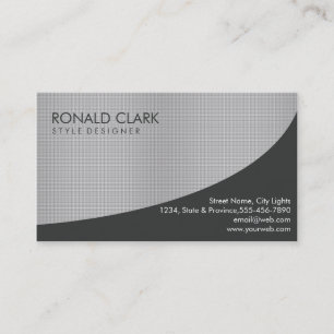 Tarjeta De Visita Acero Metalizado moderno profesional negro platead