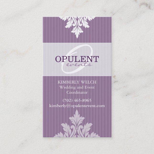 Tarjeta De Visita Acontecimiento opulento - personalizado (Anverso)