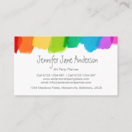 Tarjeta De Visita Acontecimientos del fiesta del arte que planean