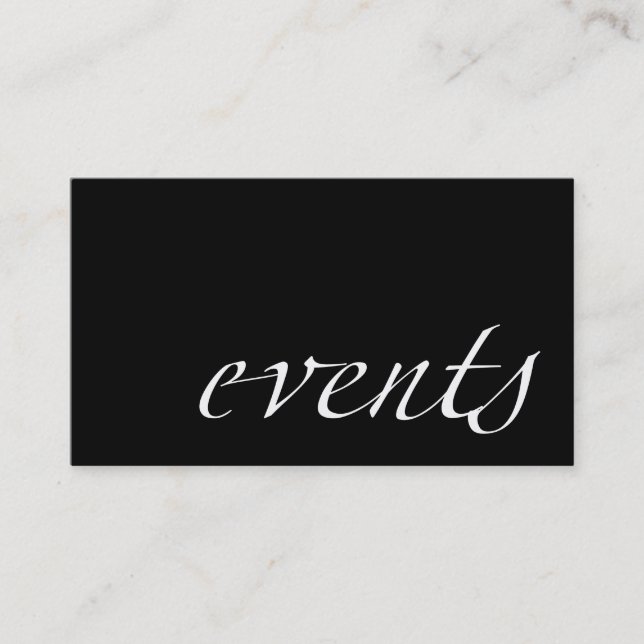 Tarjeta De Visita Acontecimientos (planificador de eventos) (Anverso)