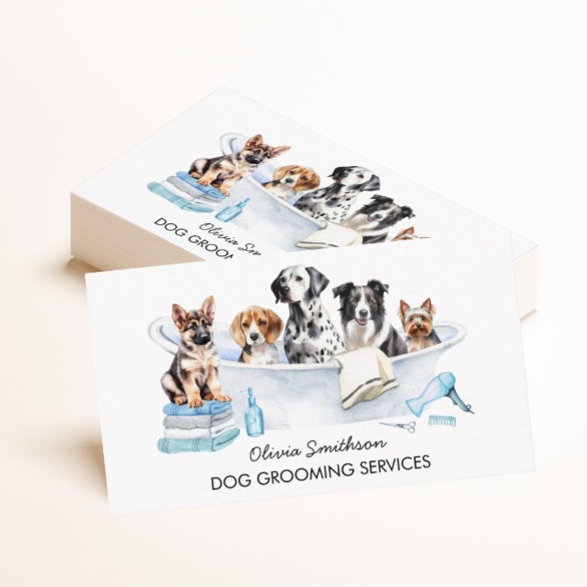 Tarjeta De Visita Acoplamiento de perros y salón de mascotas (Subido por el creador)