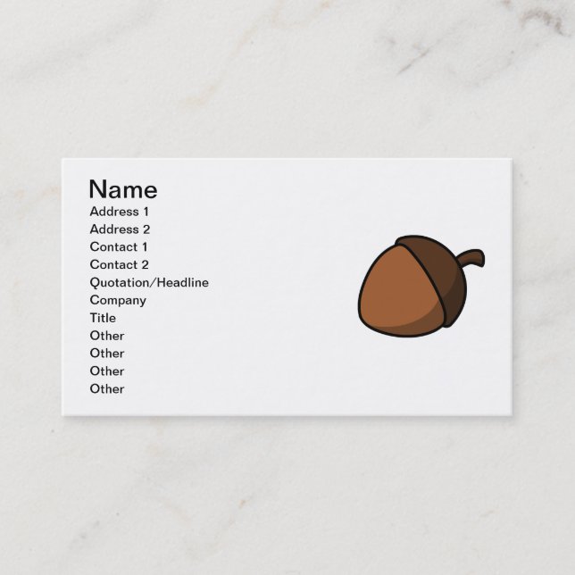 Tarjeta De Visita Acorn (Anverso)