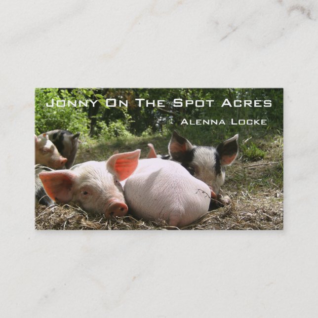 Tarjeta De Visita Acres de Jonny sobre el terreno (Anverso)
