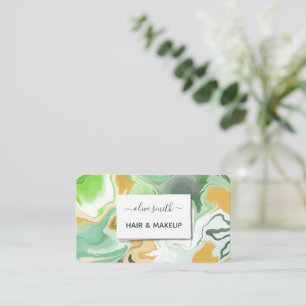 Tarjeta De Visita Acrílico de arte líquido moderno