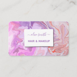 Tarjeta De Visita Acrílico de arte líquido moderno