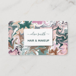 Tarjeta De Visita Acrílico de arte líquido moderno