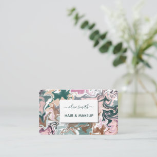 Tarjeta De Visita Acrílico de arte líquido moderno