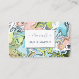 Tarjeta De Visita Acrílico de arte líquido moderno