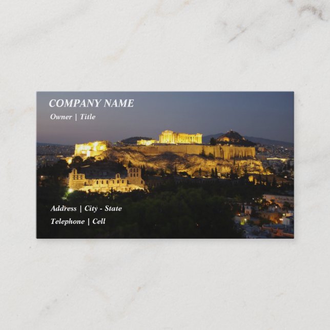 Tarjeta De Visita Acrópolis - Atenas (Anverso)
