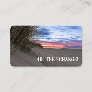 Tarjeta De Visita Actitud de vida positiva con cita motivadora