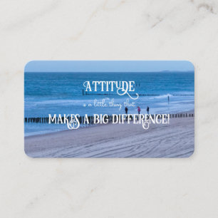 Tarjeta De Visita Actitud positiva cita motivacional entrenamiento d