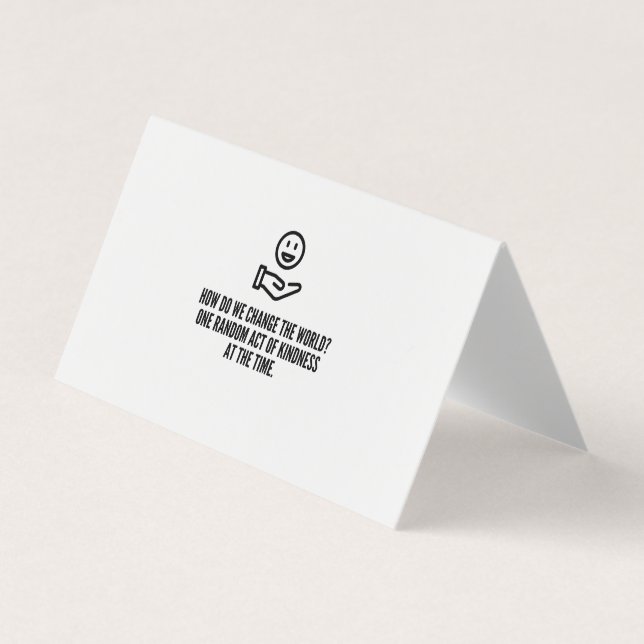 Tarjeta De Visita Acto aleatorio de bondad (Anverso)