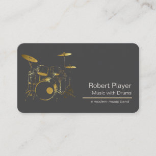 Tarjeta De Visita Acto de percusionista percusionista con juego de t