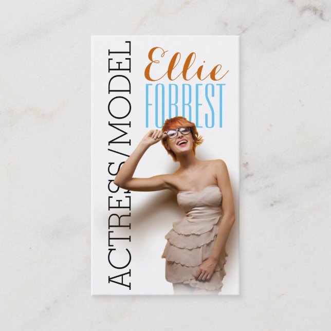 Tarjeta De Visita Actor Actor Modelo Teatro de Filmación de Captura  (Anverso)