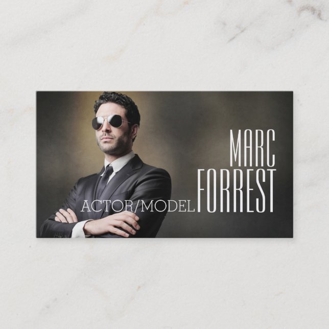 Tarjeta De Visita Actor Actriz Modelo Fotografía de Cabeza Rodaje Te (Anverso)