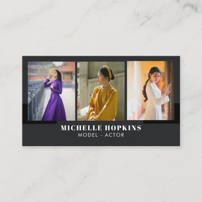 Tarjeta De Visita Actor moderno, modelo, cantante y bailarina (Anverso)