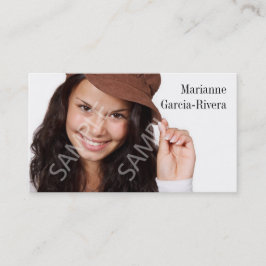 Tarjeta De Visita Actor Subtle Floral Headshot