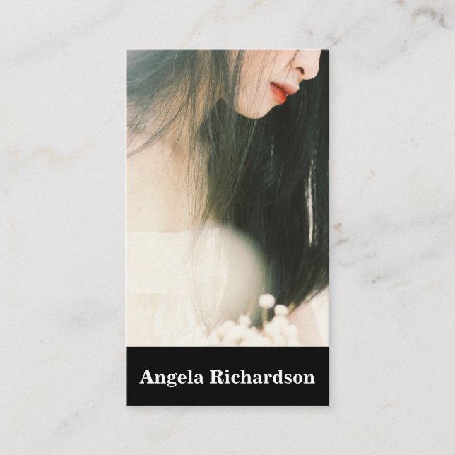 Tarjeta De Visita Actors and Models Modern Minimalist Business Card (Anverso)