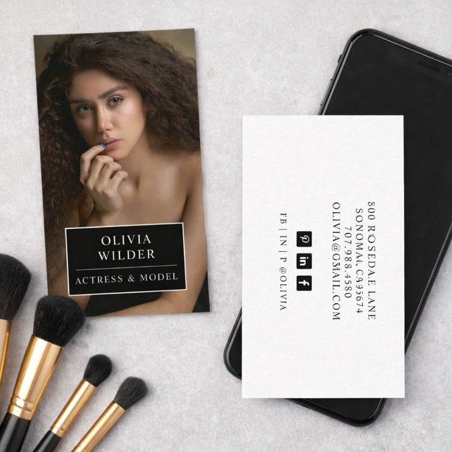 Tarjeta De Visita Actriz de foto moderna modelo foto (Subido por el creador)