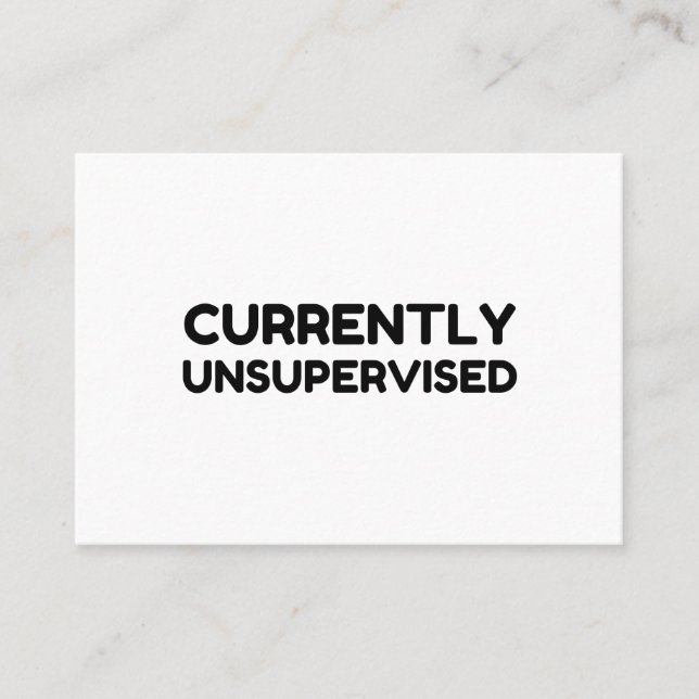 Tarjeta De Visita Actualmente sin supervisión (Anverso)