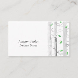 Tarjeta De Visita Acuarela Aspen Birch Trees