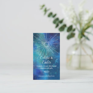 Tarjeta De Visita Acuarela azul mística
