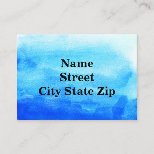 Tarjeta De Visita Acuarela azul ombre