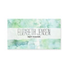 Acuarela Businesscard de la verde menta
