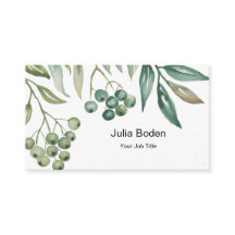 Acuarela Clásica de Bayas y Ramas