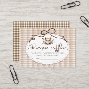 Tarjeta De Visita Acuarela de bebé está preparando café shower dia