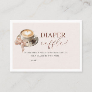 Tarjeta De Visita Acuarela de bebé está preparando café shower dia