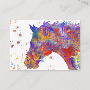 Tarjeta De Visita Acuarela de caballo