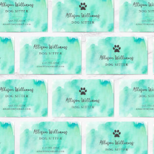 Tarjeta De Visita Acuarela de Dog Sitter