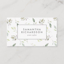 Acuarela de hojas verdes botánicas