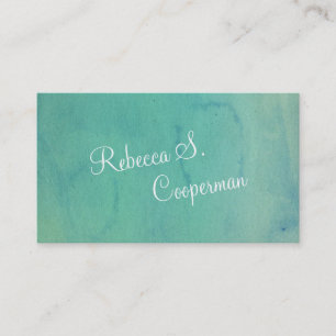 Tarjeta De Visita Acuarela de la turquesa