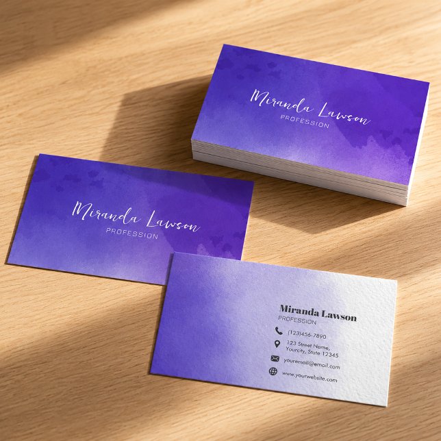 Tarjeta De Visita Acuarela de Lavanda (Subido por el creador)