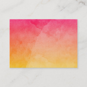 Tarjeta De Visita Acuarela de Rosa a Amarillo