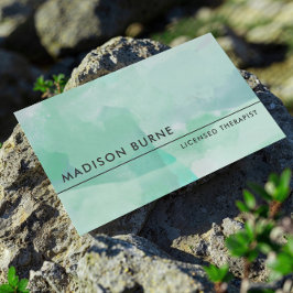 Tarjeta De Visita Acuarela de Seafoam de calma