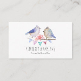 Tarjeta De Visita Acuarela del país de las maravillas del arbolado