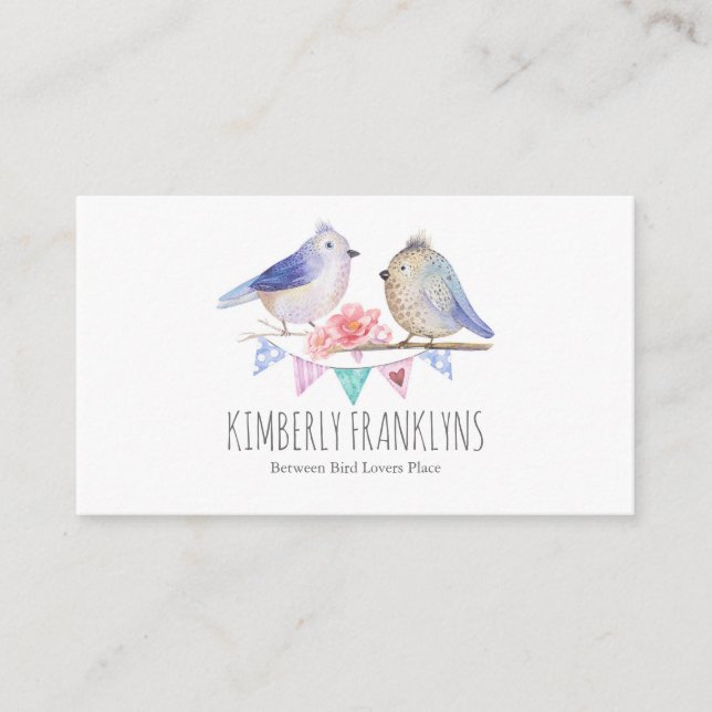 Tarjeta De Visita Acuarela del país de las maravillas del arbolado (Anverso)