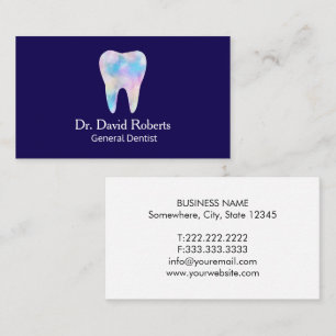 Tarjeta De Visita Acuarela Dental Elegante