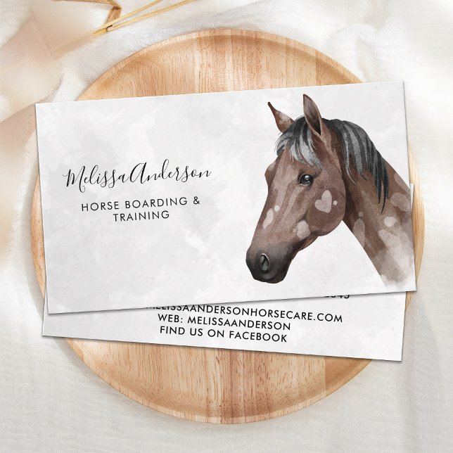 Tarjeta De Visita Acuarela Ecuestre Personalizada (Subido por el creador)